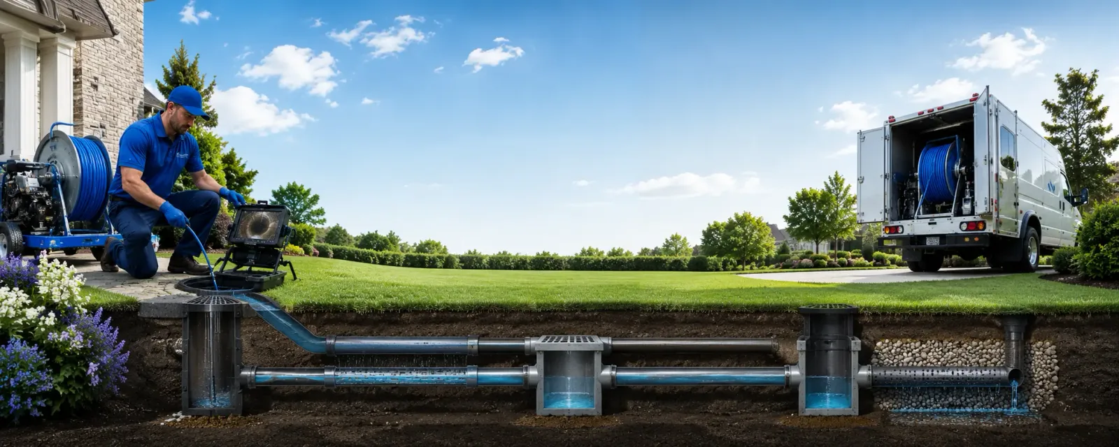 Outdoor drain cleaning information for Elwood, IL